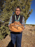 Native American Extraordinary Large Traditional Hopi Poly Chrome Pottery Jar, by Dee Setalla, # 1588 Sold