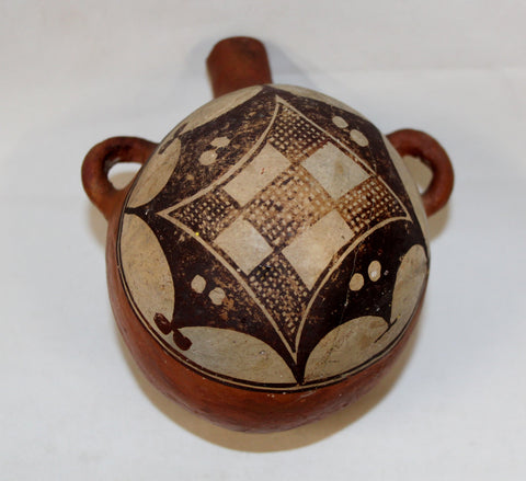 Native American, Historic Acoma Pottery Canteen, Ca late 19th-Early 20th Century, #1074-Sold