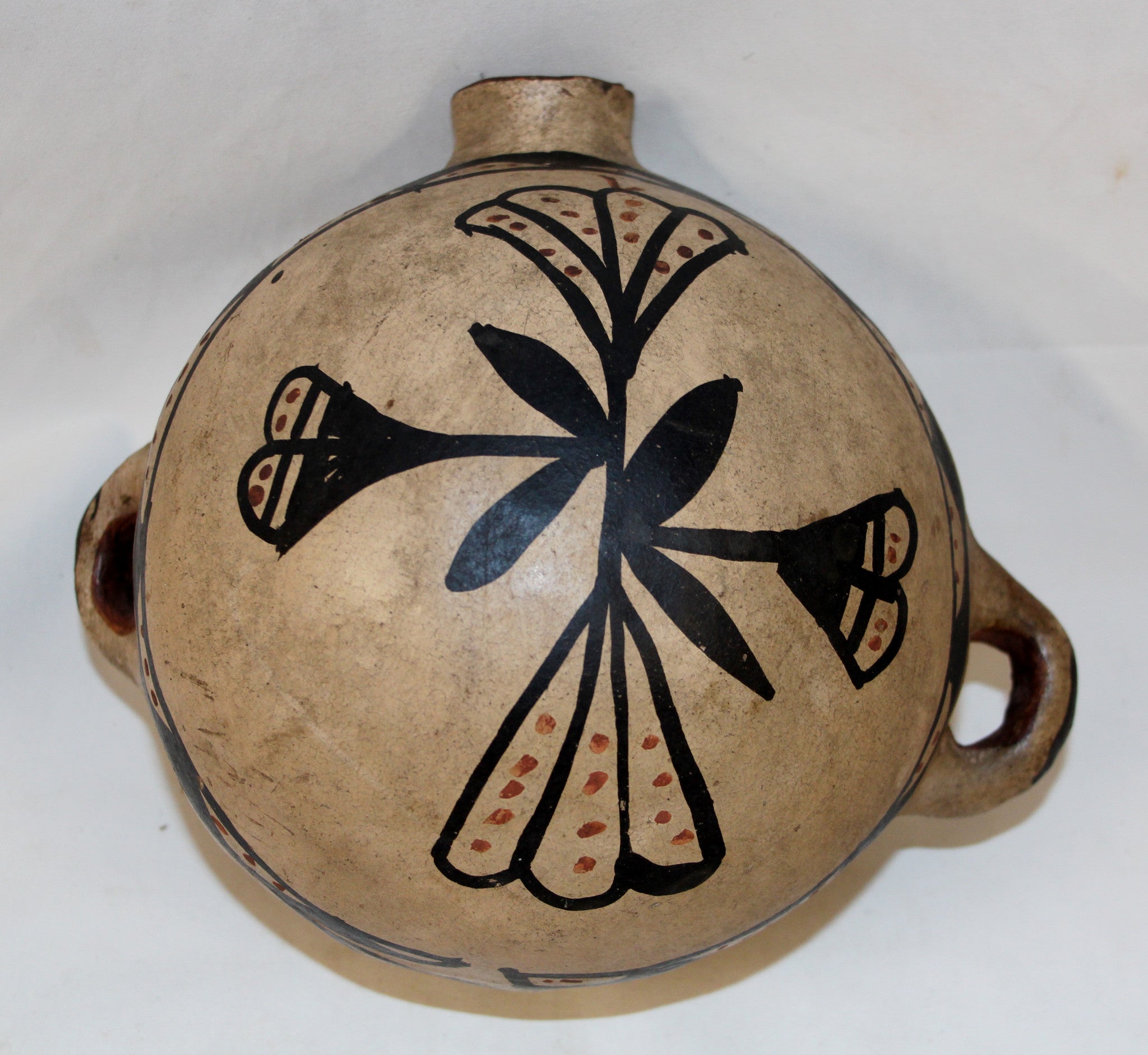 Vintage Native American Indian 2024 hand made pottery canteen