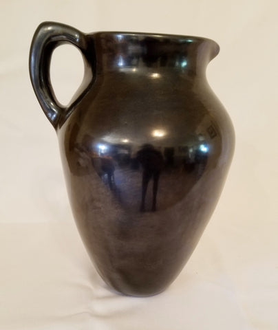 Native American, Santa Clara, Black Pottery Pitcher, by Jason Ebelacker (1980-), #1150-Sold