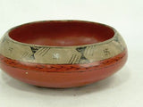 Native American, Maricopa Poly Chrome Pottery Bowl, by Lula Young, Ca 1940's, #1124-Sold