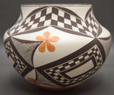 Native American Acoma Poly Chrome Pottery Jar, by Delores Aragon, #1173