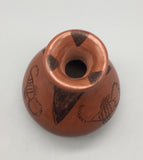 Native American Vintage Maricopa Pottery Scorpion Vase, by Jaylee Miles, Ca, 1900's, #1245