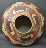 Native American, Vintage Hopi Polychrome Pottery Jar, Attributed To Mark Tahbo, Ca 1980's-90's, #1523 SOLD