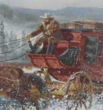 Western Artist Ron Stewart, Water Color Painting, "Making up Time" #1081 Reserved for Andreas