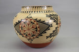 Native American, Jemez Poly Chrome Pottery Olla, by Phyllis M. Tosa, #1179