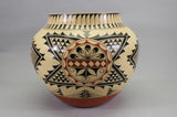 Native American, Jemez Poly Chrome Pottery Olla, by Phyllis M. Tosa, #1179