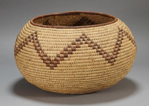 Native American Large Pima Tribe Woven Basket, # 838 Sold