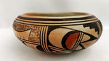 Native American Vintage Hopi Poly Chrome Pottery Bowl, by Bernite Beeson, Ca 1950's, #1305 Sold