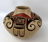 Native American Vintage Hopi Poly Chrome Pottery Bowl, by Melda Garcia Nampeyo Ca 1980's   #1307