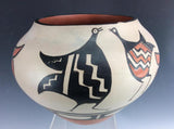 Native American Santo Domingo Pottery Bowl, by Paulita Pacheco, Ca 1980's, #1183