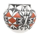 Native American Acoma Sky City Poly Chrome Pottery Bowl, by F.M. Waconda, Ca 1980's #814 Sold