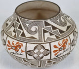 Native American, Extraordinary Vintage Acoma Poly Chrome Pottery Olla by Grace Chino, Ca, 1970's, #1450 SOLD