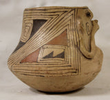 Reproduction Pre Colombian Casas Grande Smoking Effigy Pot, #930