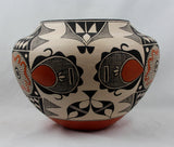 Native American, Vintage Acoma Poly Chrome Pottery Olla, by Rachel Aragon, Ca 1980's, #1474. SOLD