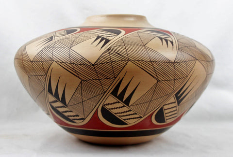 Native Amerian Vintage Hopi Poly Chrome Pottery Jar, by Clinton Polacca Nampeyo, Ca 1900's, #1497 SOLD