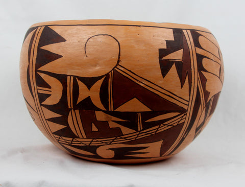 Native American, Vintage Hopi Poly Chrome Pottery Bowl, by Kathleen Collateta, Ca. 1970's-1980's,  #1493 SOLD