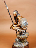 Western Artist, Lincoln Fox, Bronze Sculpture titled, "The Watchman", Maquette Limited Edition of 75, #C1684