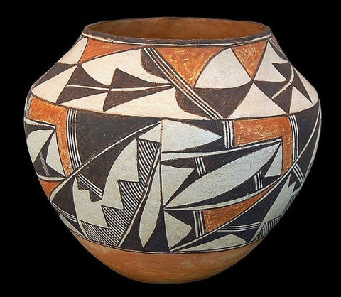 Pottery Vessel : Vintage Acoma Polychrome Pottery Vessel #45 Reserved for Bob