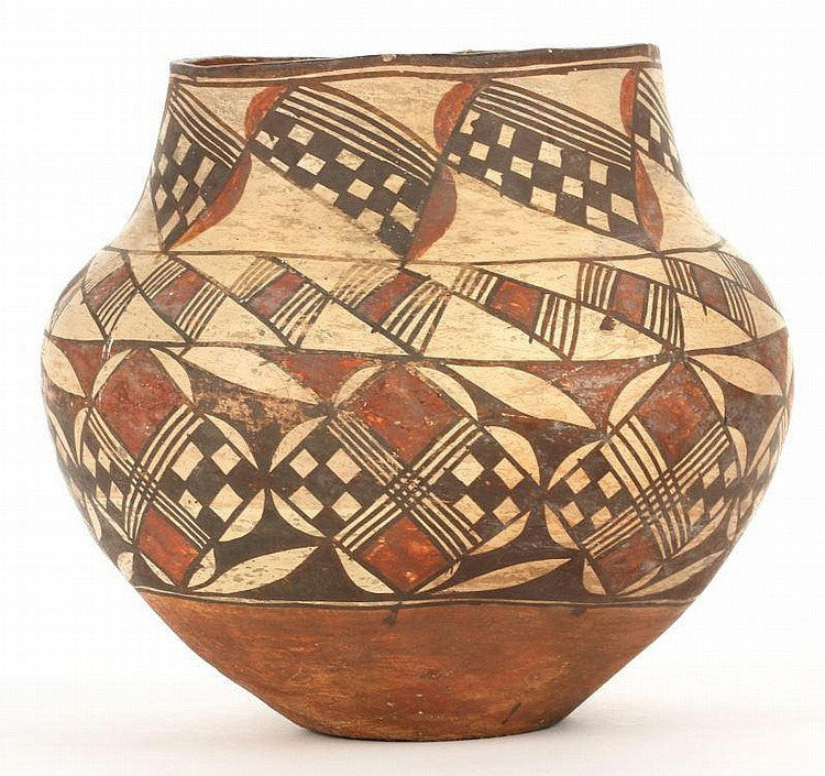 Antique : Antique Acoma Polychrome Olla #210