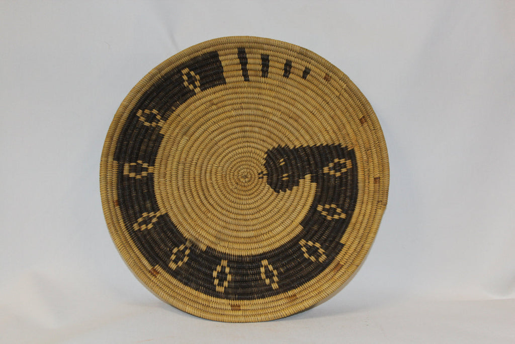 California Mission : California Mission Basket with Rattle Snake Motif #176