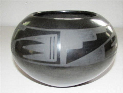 Native American San Ildefonso Black Ware Bowl, by Maria and Julian Martinez #235 Sold