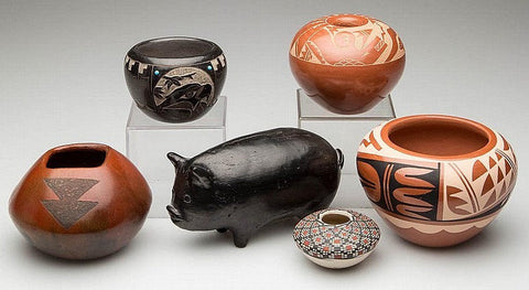 Native American Pueblo and Other contemporary Pottery, Group of Six #37