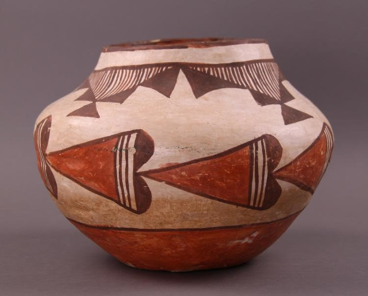 Acoma Pottery : Early Native American Acoma Pottery Olla #246