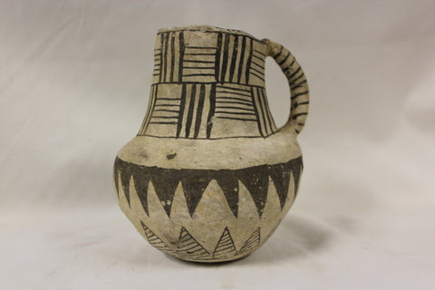 Anasazi Black on White Snowflake Pitcher, Ex Bonhams & Butterfields, New York #269 SOLD