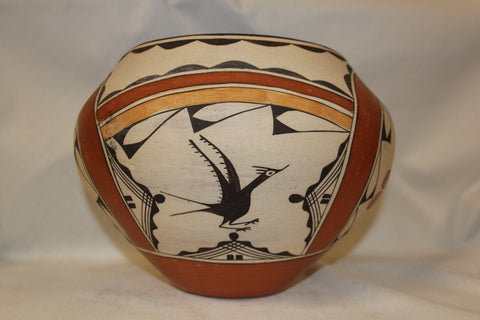 Zia Pottery : Beautiful Zia Four Color Pottery Olla by Kathy Pino #275 Sold