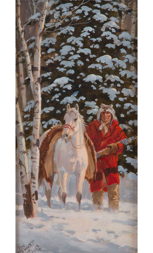 Western Artist: Ron Stewart, ‰ÛÏSilent Suspecion‰۝, Oil Painting on Board, Signed lower left hand corner. #741