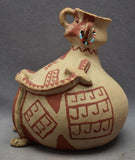 Native American Maricopa Indian Pottery Effigy Vase, by Theroline  Bread, CA 1960's, # 1700 SOLD