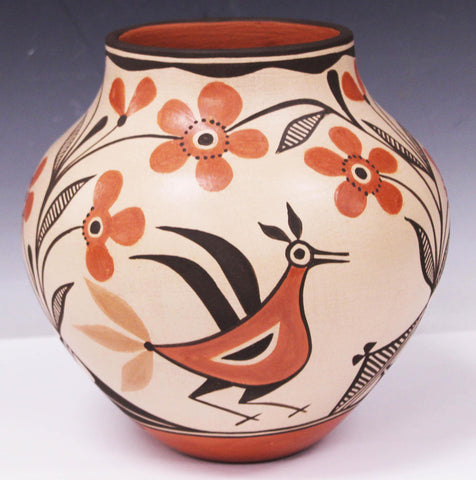 Native American, Zia Polychrome Pottery Olla, by Elizabeth Medina, Ca 1970's, #1609 SOLD