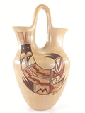 Native American Vintage Hopi Tewa Wedding Vase with Rainbirds, by Dawn Navasie, Ca 1990's, #1548 Sold