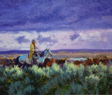 Contemporary Western Art, "Sea of Sage", by Kelly Donovan # C 1587