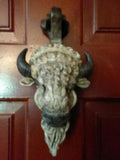 Western Artist, James Regimbal, (1949), Numbered Bronze Sculpture "Buffalo Door Knocker" # C 1559 Sold