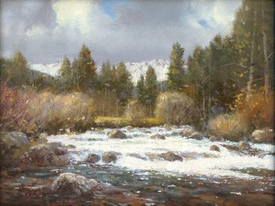 Contemporary Oil Painting Titled, "Aspen Stream", by Noted Artist Steven Scott, C 1637