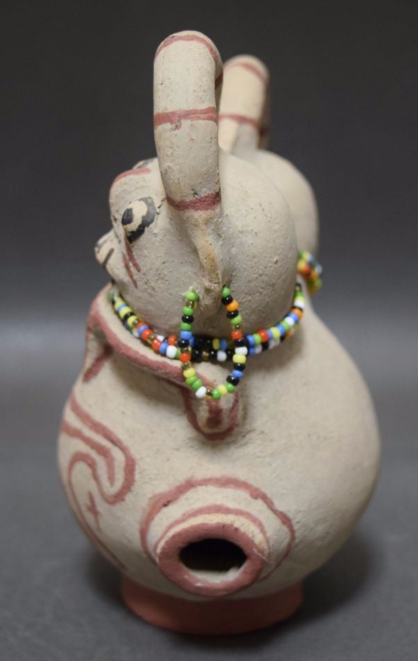 Native American Maricopa Indian Pottery Effigy Vase, by Theroline Brea