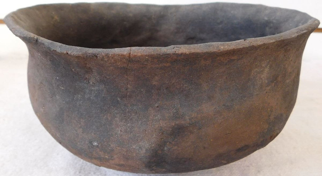 Large Spanish Colonial Clay Cooking Pot W/ Old Fire Patina, Early