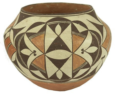 Vintage Pottery : Classic Design Vintage Polychrome Acoma Pottery Olla #308