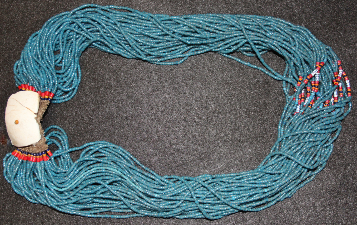 Authentic Tibetan Blue Clay Bead Necklace